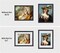 8x10 Picture Frame Set of 4,Black Photo Frame with Mat Display Pictures 5x7 or 8x10 Without Mat,PVC Glass,for Wall Home Office Décor